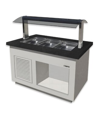 Saro Saladebar Premium Line SB-K 130 | 3x 1/1GN | Statisch | Wit