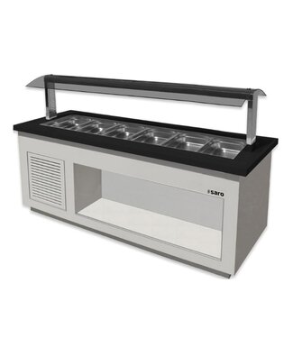 Saro Saladebar Premium Line SB-K 230 | 6x 1/1GN | Statisch | Wit