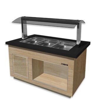 Saro Saladebar Premium Line SB-K 130 | 3x 1/1GN | Statisch | Eik