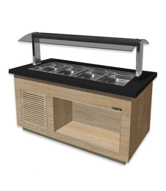 Saro Saladebar Premium Line SB-K 170 | 4x 1/1GN | Statisch | Eik