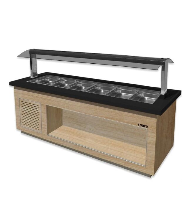 Saladebar Premium Line SB-K 230 | 6x 1/1GN | Statisch | Eik