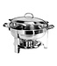 Saro Chafing dish Carla | 4L | Rond | RVS | Met 1 brandpastahouder
