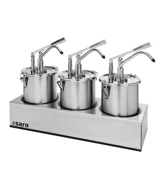 Saro Saus dispenser set PD-003 | 3x 4,5 Liter