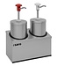 Saro Saus dispenser set PD-005 | Met drukknop | 2x 2,25 Liter
