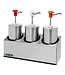 Saro Saus dispenser set PD-006 | Met drukknop | 3x 2,25 Liter