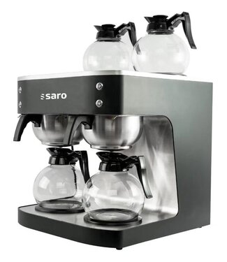 Saro Koffiemachine S48T | Inclusief 4x 1,8 glazen koffiekannen