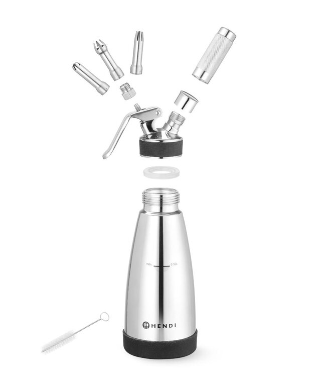 Slagroomspuit | 0,5 Liter | RVS | Ø9,5x(H)27,5cm