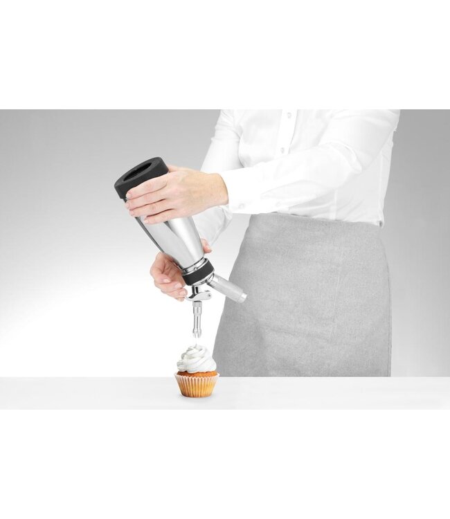 Slagroomspuit | 0,5 Liter | RVS | Ø9,5x(H)27,5cm