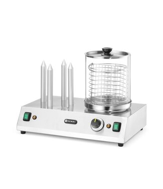 Hendi Hotdog warmer | Voor worstjes en broodjes