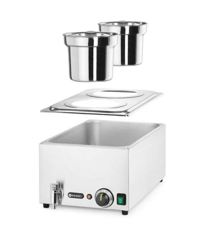 Bain-marie Ranger | 2x 4 Liter | Inclusief ronde bakken met deksels