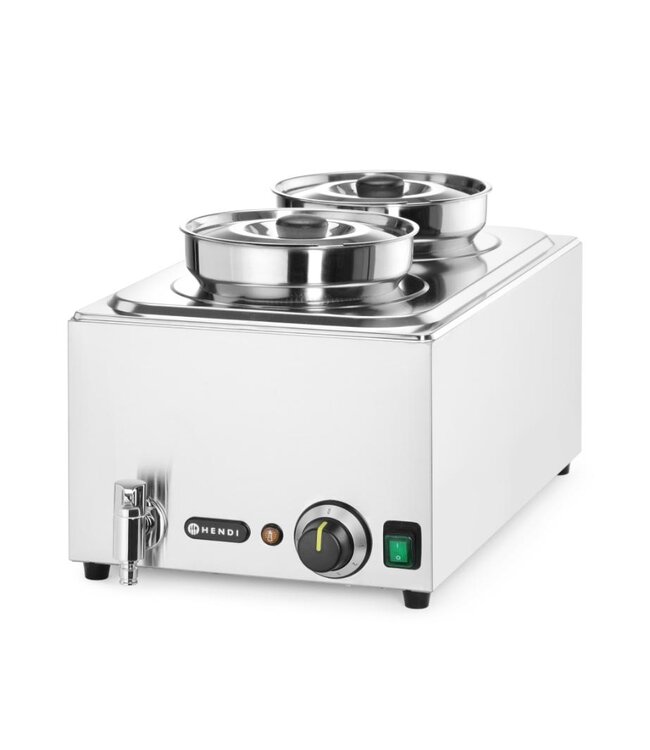 Bain-marie Ranger | 2x 4 Liter | Inclusief ronde bakken met deksels