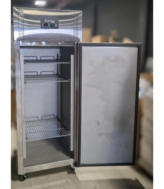 Occasion: Vrieskast Chef line | 685L | RVS | Met wielen | (H)201x74x83cm