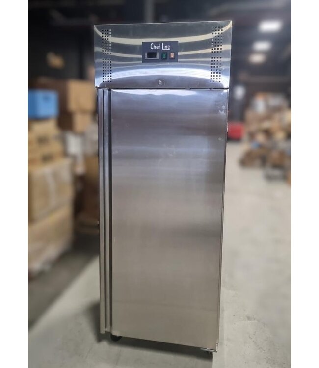 Occasion: Vrieskast Chef line | 685L | RVS | Met wielen | (H)201x74x83cm