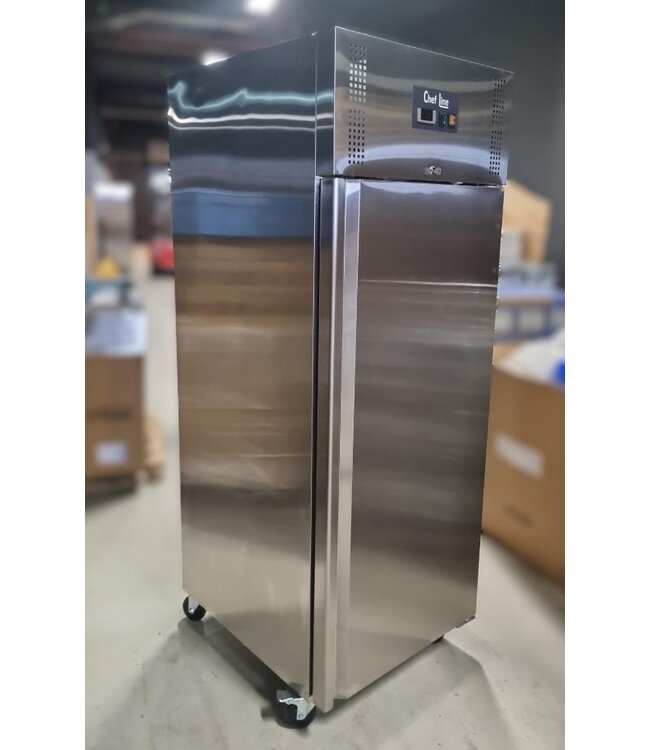 Occasion: Vrieskast Chef line | 685L | RVS | Met wielen | (H)201x74x83cm