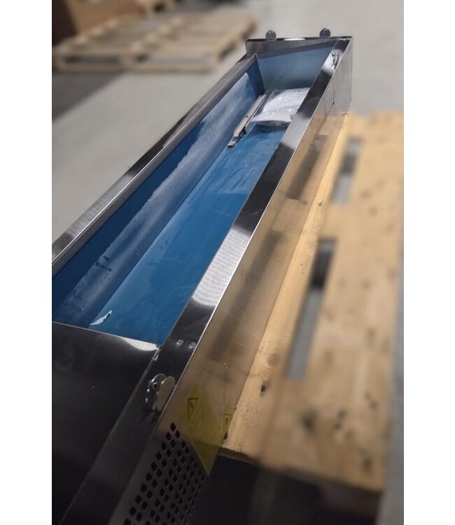 Occasion: Opzetkoelvitrine met glas Chef Line | 160cm breed | 39,5cm diep | 7x 1/3GN