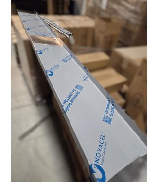 Occasion: RVS Wandplank met 3 beugels | (B)2200x(D)250x(H)40mm