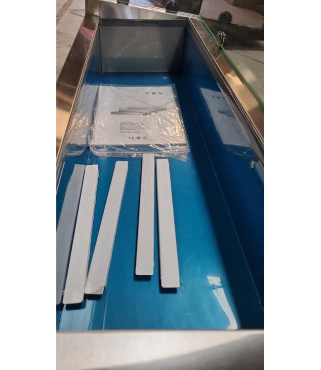 Occasion: Opzetkoelvitrine met glas Chef Line | 120cm breed | 33,5cm diep | 5x 1/4GN