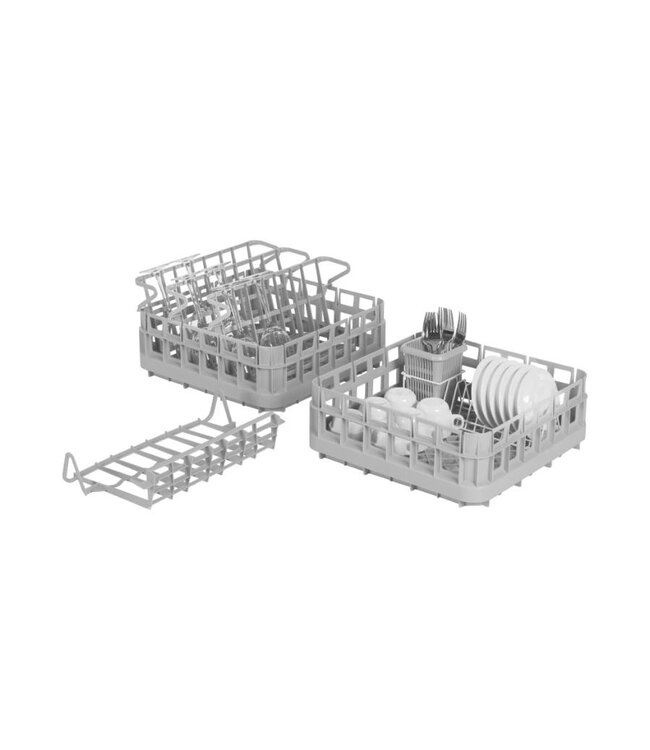 Vaatwaskorf SK-SET 400 | 40x40cm | Met bestekmand, bordenrek en glazenrek