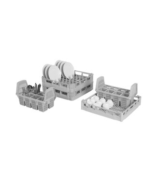 Vaatwaskorf SK-SET 500 | 50x50cm | 2 Bestekmanden, 2 bordenkorven en 1 universeelkorf
