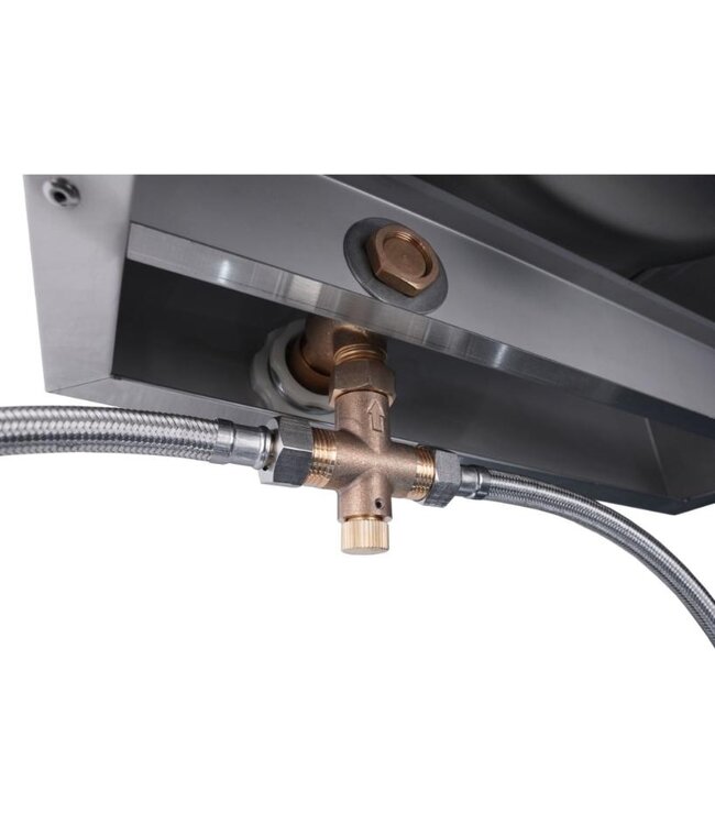 Handenwasbak Justin met kniebediening | RVS | Inclusief zwenkkraan