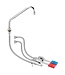Kraan met voetpedaal Thea | Koud/warm | Enkelgats | 1/2" aansluiting | 300mm kraan