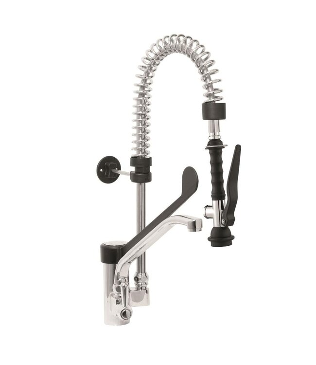 Voorspoeldouche Emmi | Enkelgats | Elleboogkraan | 3/8" aansluiting