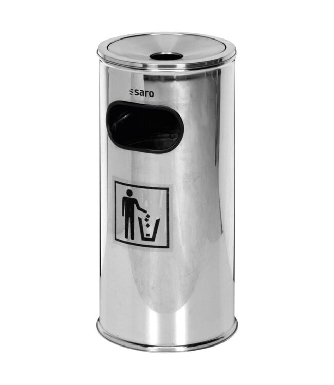 Afvalbak met asbak Remco | 18 Liter | (H)62x(B)30x(D)30cm