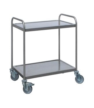 Saro RVS Serveerwagen SW 2 | 2 Bladen | 80x50cm | Flat pack