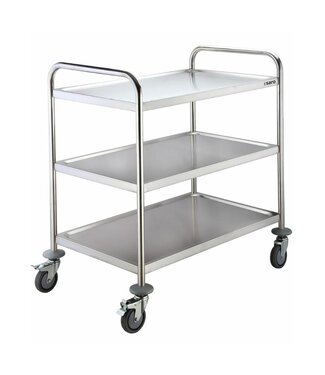 Saro RVS Serveerwagen Bastian | 3 Bladen | Flat pack