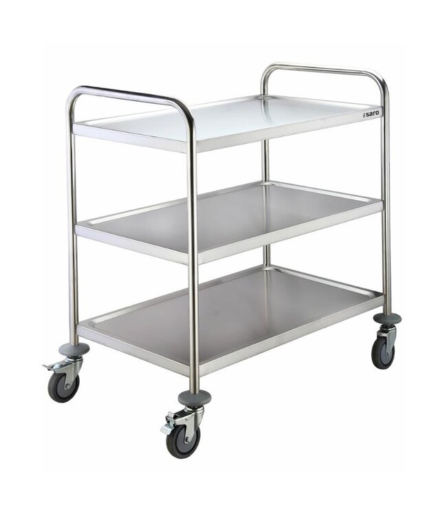 RVS Serveerwagen Bastian | 3 Bladen | Flat pack