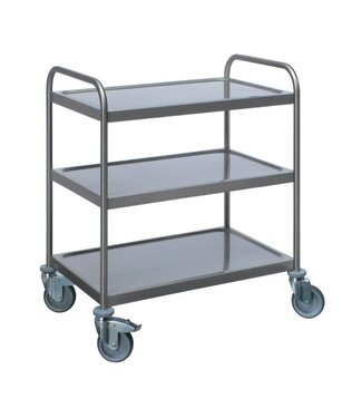 Saro RVS Serveerwagen SW 3 | 3 Bladen | 80x50cm | Flat pack