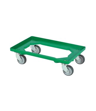 Trolley voor broodkratten/stapelbakken TR Groen | 60x40cm