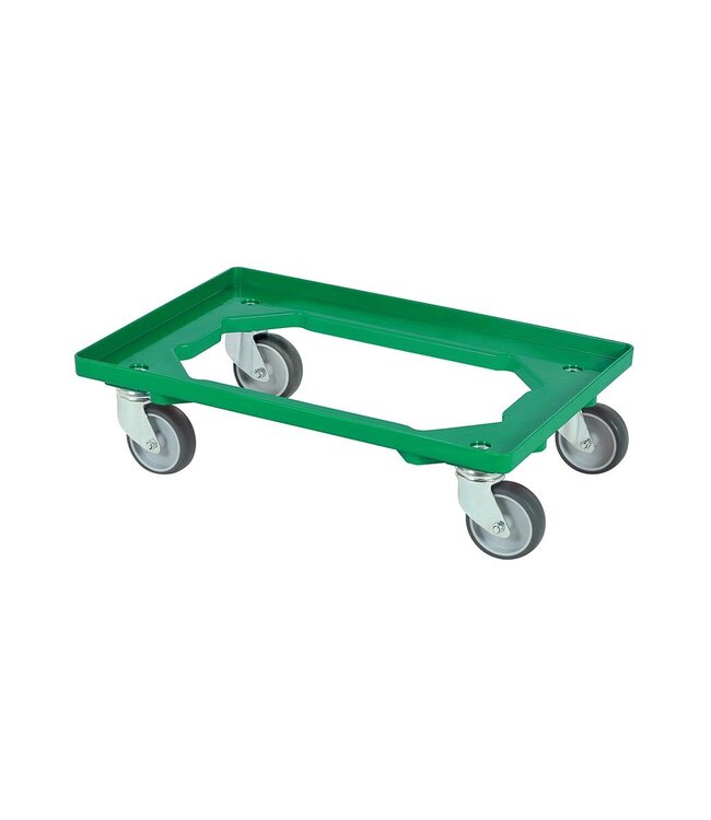 Trolley voor broodkratten/stapelbakken TR Groen | 60x40cm