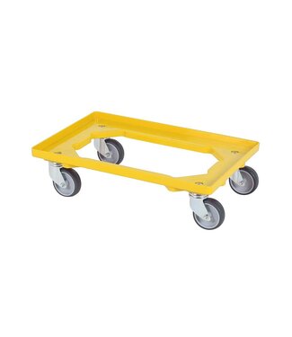 Trolley voor broodkratten/stapelbakken TR Geel | 60x40cm