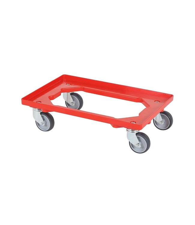 Trolley voor broodkratten/stapelbakken TR Rood | 60x40cm
