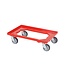 Trolley voor broodkratten/stapelbakken TR Rood | 60x40cm