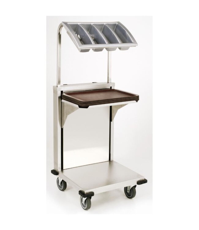 Dienbladen dispenser TAB 2 | Met bestekbak | Voor 540x380mm dienbladen