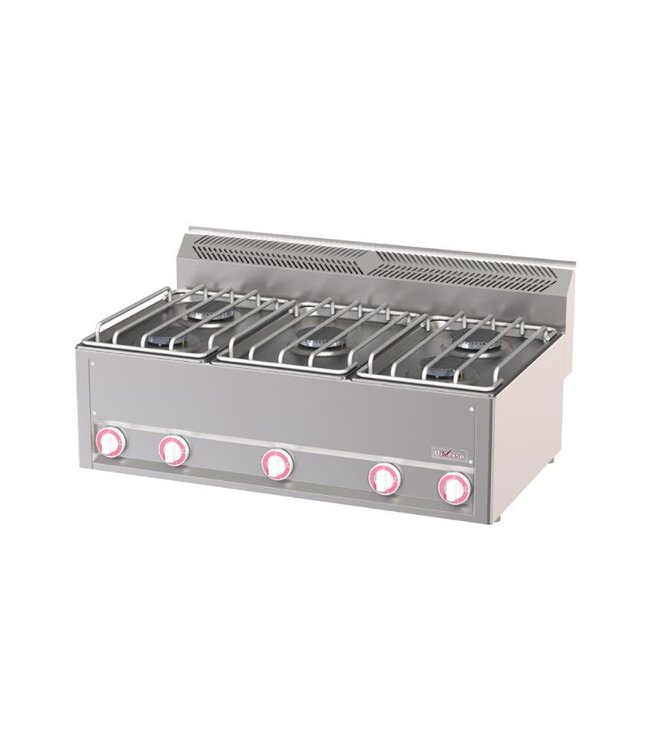 Gaskooktoestel Diverso | 5-Pits | 2x 3kW en 3x 3,6kW