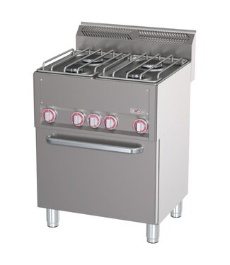 Diverso By Diamond Gasfornuis met elektrische oven Diverso | 4-Pits | 2x 3kW en 2x 3,6kW
