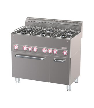 Diverso By Diamond Gasfornuis met elektrische oven Diverso | 6-Pits | 3x 3kW en 3x 3,6kW