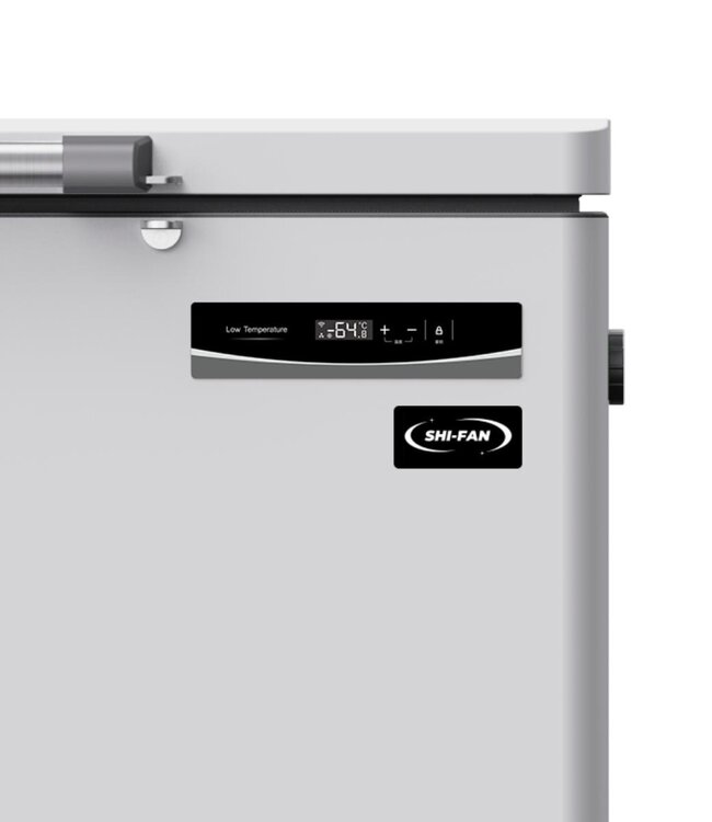 Extra lage temperatuur Vrieskist Shi-Fan | tot -60 graden | 169L | Klapdeksel | Met wielen