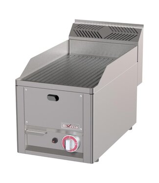 Diverso By Diamond Bakplaat op gas Diverso | Geribbeld | 4kW | (H)29x(B)33x(D)60cm