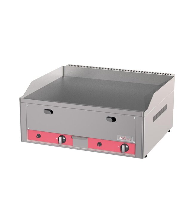 Bakplaat op gas Diverso | Glad | 2x 4kW | (H)29x(B)66x(D)53cm