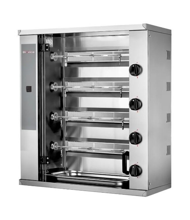 Kippengrill Diverso Small | 4 Spitten | Voor 12 kippen | Gas