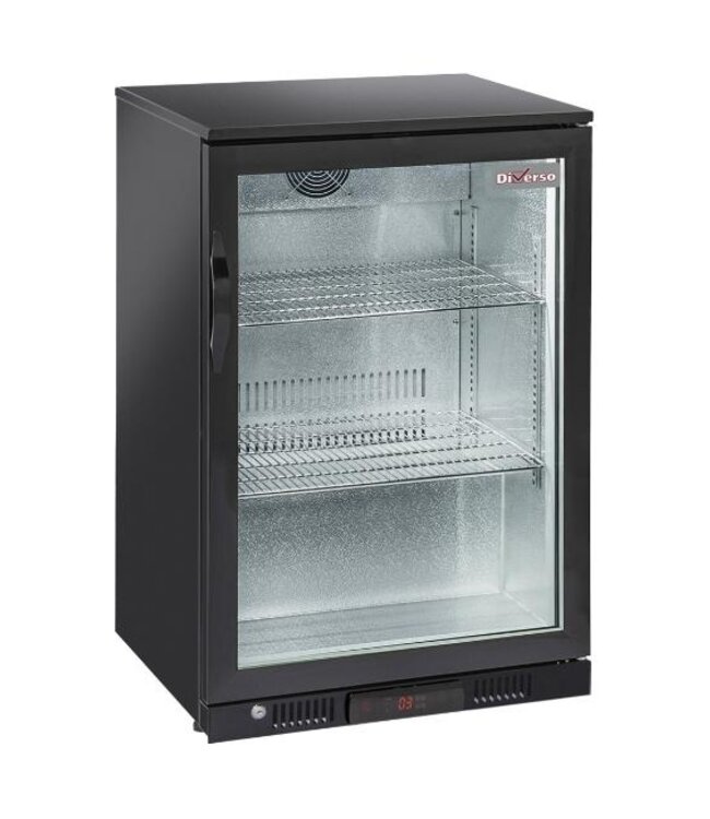 Barkoeling met glazen deur Diverso | 133 Liter | (H)90x(B)60x(D)52cm