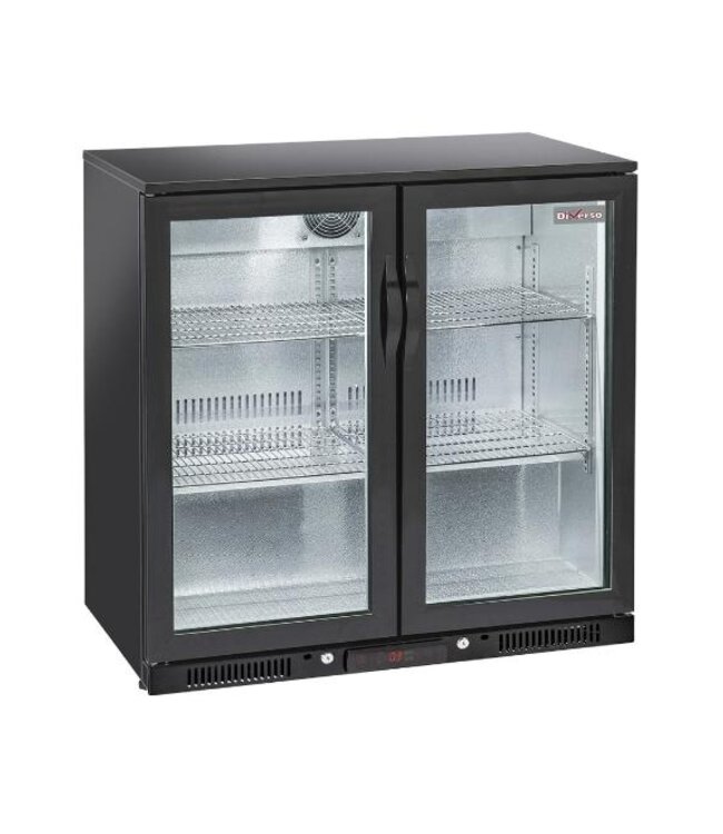 Barkoeling met 2 glazen deuren Diverso | 201 Liter | (H)90x(B)60x(D)52cm