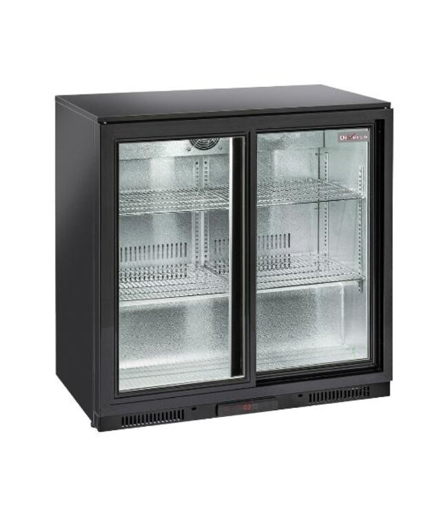 Barkoeling met 2 glazen schuifdeuren Diverso | 201 Liter | (H)90x(B)60x(D)52cm