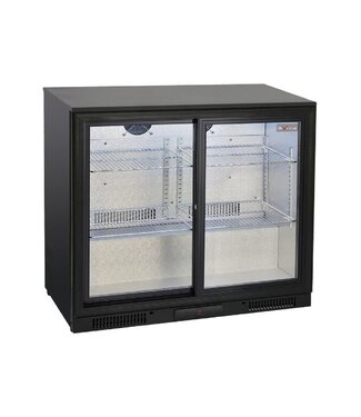 Diverso By Diamond Flessenkoeling met 2 glazen schuifdeuren Diverso | 197 Liter | (H)86x(B)90x(D)50cm
