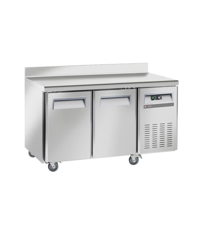 Koelwerkbank Diverso | 2 Deuren | Met wielen & spatrand | (H)95x(B)135x(D)70cm