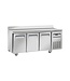 Diverso By Diamond Koelwerkbank Diverso | 3 Deuren | Met wielen & spatrand | (H)95x(B)180x(D)70cm